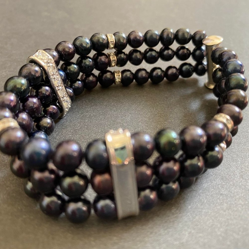 Cultured Black Pearl Bracelet